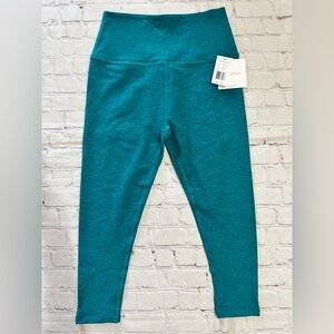 Beyond Yoga NWT Caught in the Midi Space Dye Legging Bali Blue Heather Teal XL